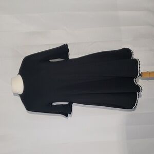 McQ Alexander McQueen swing dress midi dress with crochet sleeve detail Size L.